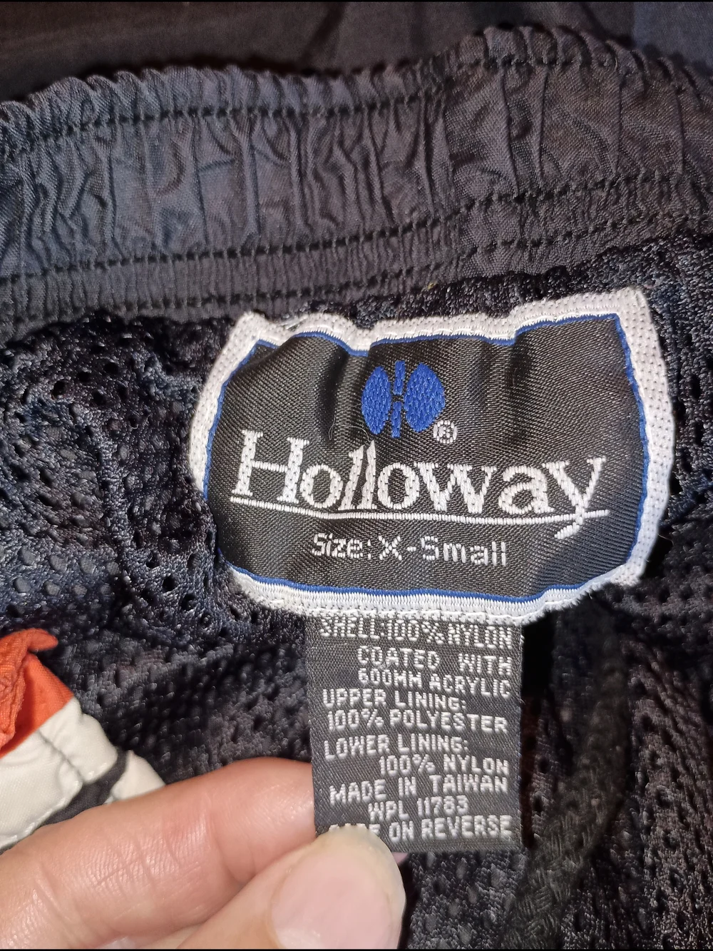 Holloway Vintage Adult Black Track Pants with Orange Side Panels